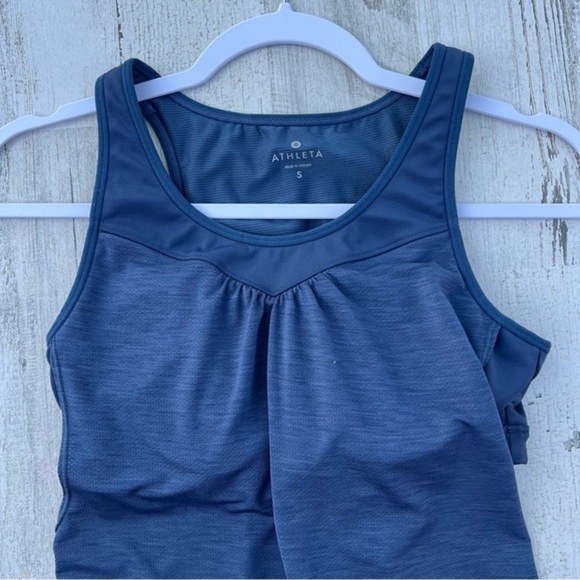 Athleta Shirt Size Small Womens Gel Mesh Supercharged Tank Top with built in bra - Picture 9 of 11